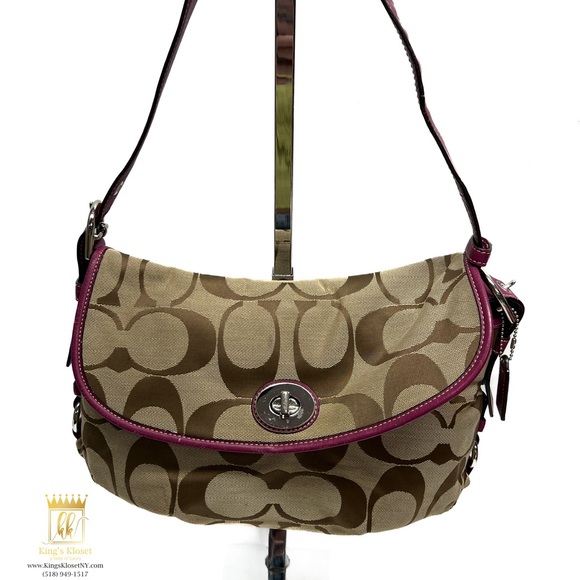 Coach signature flap crossbody bag